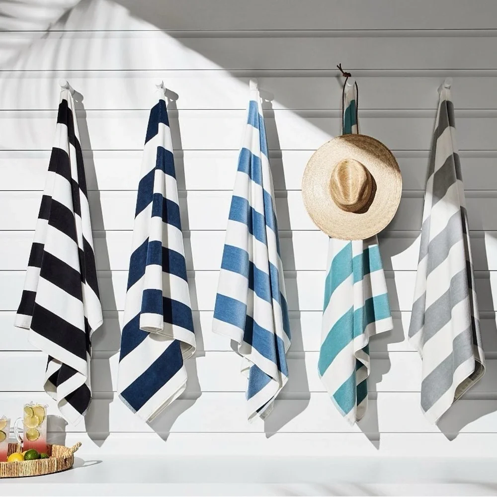 NWT Pottery Barn Classic Awning Stripe Beach Towel